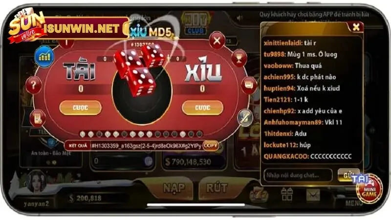 Sự khác biệt của game Tài Xỉu MD5 Sunwin